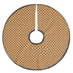 Neutraal Rustiek Wicker Geel op Custom Brown Kerstboom Rok