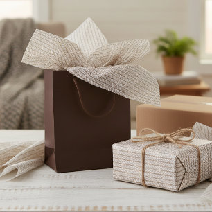 Neutraal Taupe Beige Bruin Wit Zigzag Strepen Tissuepapier