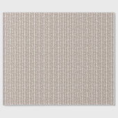 Neutraal Taupe Beige Bruin Wit Zigzag Stripes Cadeaupapier (Vlak)