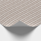 Neutraal Taupe Beige Bruin Wit Zigzag Stripes Cadeaupapier (Hoek)