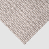 Neutraal Taupe Beige Bruin Wit Zigzag Stripes Tissuepapier (Detail)