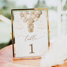 Neutraal Teddy Bear Baby shower