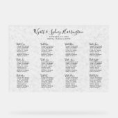 Neutraal thema Ondoorzichtige Bruiloft Zittinggraf Acryl Bord (Voorkant)