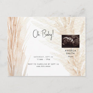 Neutraal Ultrasound Baby shower Invitation Briefka Briefkaart