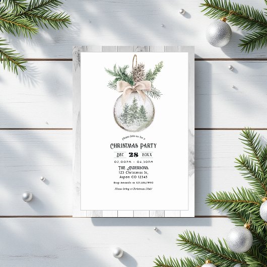 Neutraal Waterverf Boho Kerstfeest Kaart