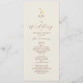 Neutraal Wildflower Wedding Programma (Voorkant)