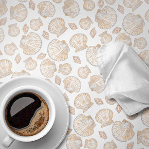 Neutraal Zee Shell Pattern Tafelkleed