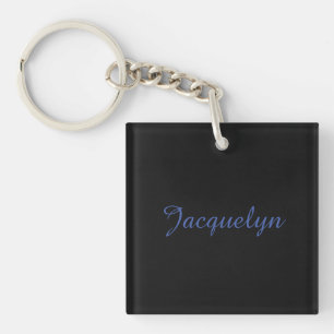 Neutraal Zwart & Blauw Eenvoudig Elegant Modern Ei Sleutelhanger