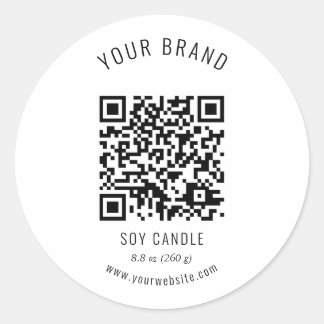 Neutraal zwart QR-codenummer Naam Product Label