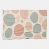 Neutral Abstract Organic Shapes Modern Theedoek (Horizontaal)