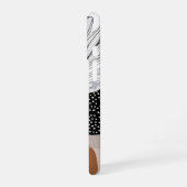 Neutral Abstract Plant Pattern Boho Minimal Aesthe iPhone 16 Hoesje (Linkerkant)