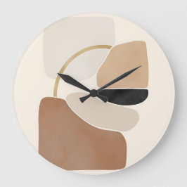 Neutral Abstract Shapes | Minimal Modern Fine Art  Grote Klok