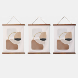 Neutral Abstract Shapes | Minimal Modern Fine Art  Hangend Wandkleed