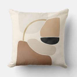 Neutral Abstract Shapes | Minimal Modern Fine Art  Kussen