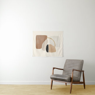 Neutral Abstract Shapes | Minimal Modern Fine Art  Wandkleed