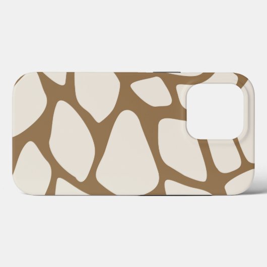 Neutral Animal Print Minimalist Tough Hoesje iPhon (Achterkant (horizontaal))
