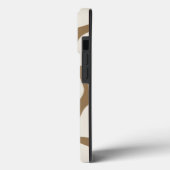 Neutral Animal Print Minimalist Tough Hoesje iPhon (Achterkant / Links)