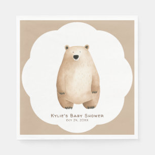 Neutral Bearly Wait Teddy Bear-Baby shower Servet