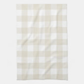 Neutral Beige Buffalo Check Plaid Rustic Farmhouse Theedoek (Verticaal)