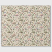 Neutral Beige Earthy Mushroom Seamless Pattern Cadeaupapier (Vlak)