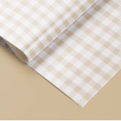 Neutral Beige Gingham Holiday Cadeaupapier