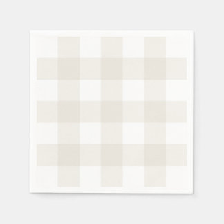 Neutral Beige Gingham Napkins Servet
