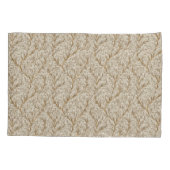 Neutral Beige Gold Botanical Leaf William Morris Kussensloop (Achterkant)