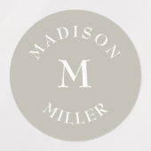 Neutral Beige Waterproof Daycare Baby Bottle Labels (Design 2)