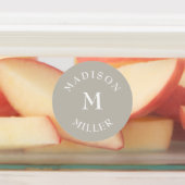 Neutral Beige Waterproof Daycare Baby Bottle Labels (Aangebracht)