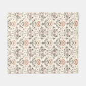 Neutral Blush Gray Botanical Fleece Blanket (Voorkant (Horizontaal))
