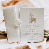 Neutral Boho Baby Brunch Uitnodiging