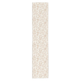 Neutral Boho Christmas Gingerbread Man Beige Korte Tafelloper