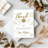 Neutral Boho Cloud First Birthday Thank You Bedankkaart