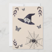 Neutral Boho Little Boo Witch Pet Baby shower Bedankkaart (Achterkant)