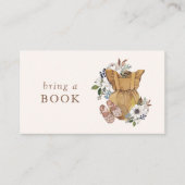 Neutral Boho Nursery Baby shower Bring a Book Informatiekaartje (Voorkant)
