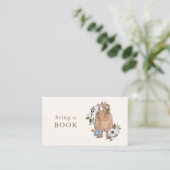 Neutral Boho Nursery Baby shower Bring a Book Informatiekaartje (Staand voorkant)
