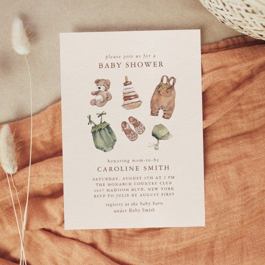 Neutral Boho Nursery Baby shower Kaart