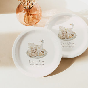 Neutral Boho Nursery Baby shower Papieren Bordje