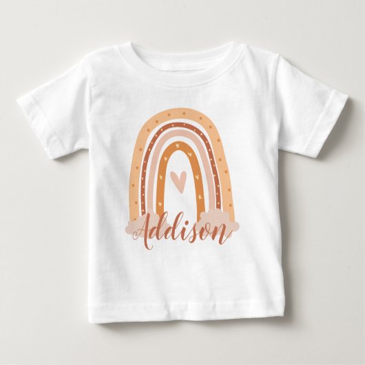 Neutral Boho Rainbow Kinder peuter T-shirt (Voorkant)