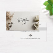 Neutral Botanical Thank You Discount Cards (Bureau)