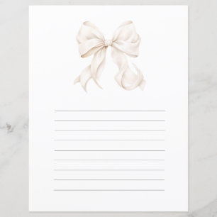 Neutral Bow Stationery Note-Kaart