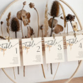 Neutral Bow Tying Knot Vrijgezellenfeest Tafelnumm Kaart