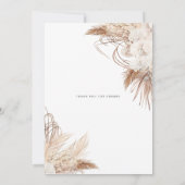 Neutral Brown Boho Waterverf Flowers Kaart (Achterkant)