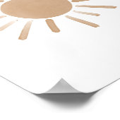 Neutral Brown Sun Boho Nursery Decor Poster (Hoek)
