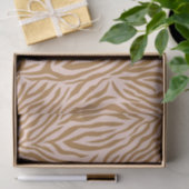 Neutral Brown Zebra Animal Stripe Decoupage Tissuepapier (Geschenk)