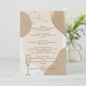 Neutral Brunch Menu Card – Minimalist Beige Kaart (Staand voorkant)