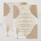 Neutral Brunch Menu Card – Minimalist Beige Kaart (Voorkant / Achterkant)