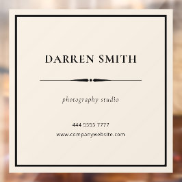 Neutral Business Kantoor Naam Lijst Zwart Raamsticker