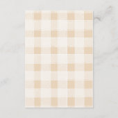 Neutral Camping Baby shower Diapper Raffle Informatiekaartje (Achterkant)