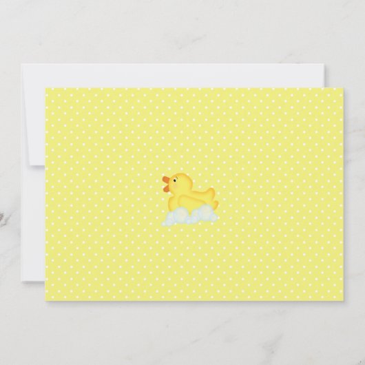 Neutral Caoutchouc Ducky Anniversaire Invitations (Dos)